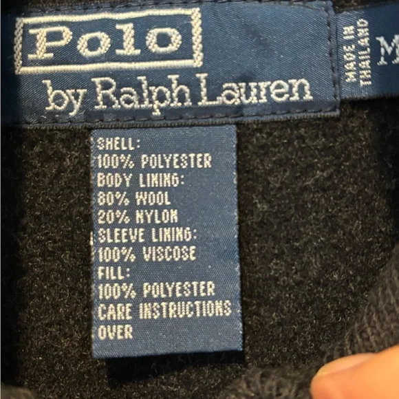 Ralph Lauren Quilted Wool Lined Jacket in Black M - Picture 4 of 6